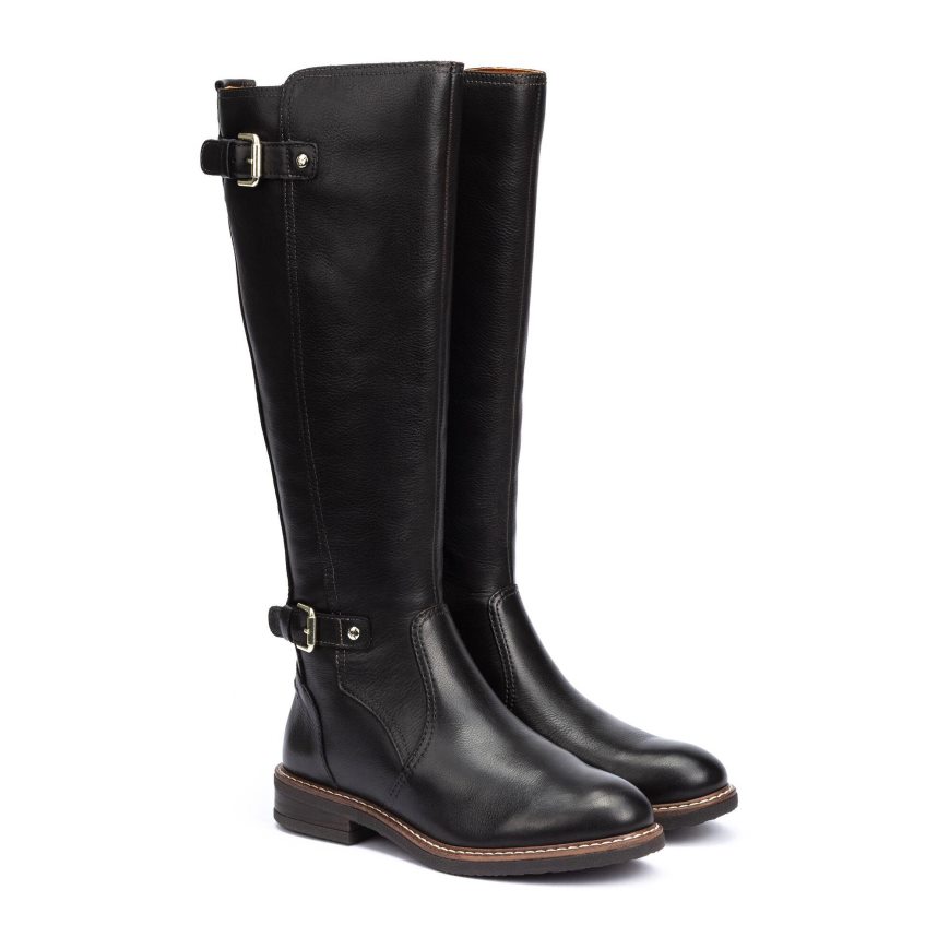 Women's Pikolinos ALDAYA Knee-high Boots Black | NZ B803192